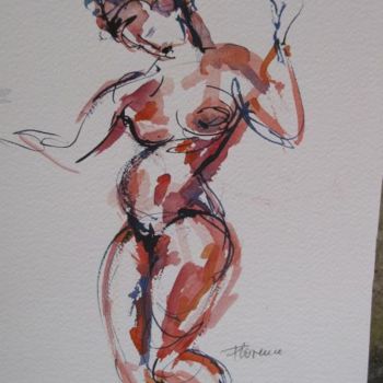Peinture intitulée "danse du ventre" par Florence Mouillot-Gaultier, Œuvre d'art originale