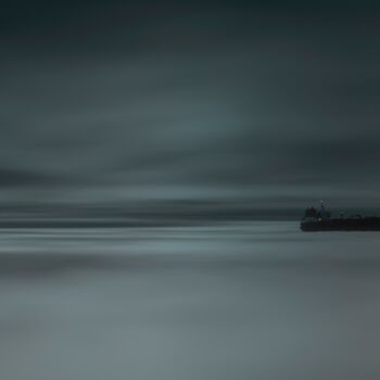 Photography titled "lost tanker" by Jean-Charles Folliet, Original Artwork, Digital Photography Mounted on Aluminium
