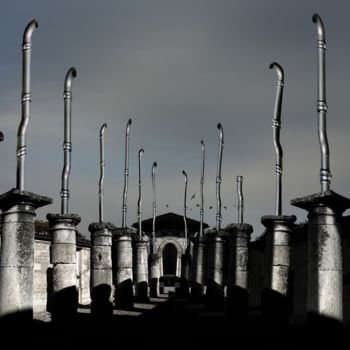 Photography titled "orgues romaines" by Jean-Charles Folliet, Original Artwork, Digital Photography Mounted on Aluminium