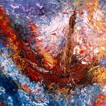Painting titled "A tempestade II" by Paulo Fontes, Original Artwork, Acrylic