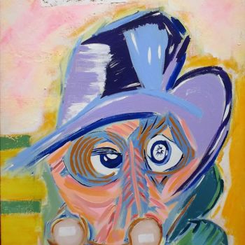 Painting titled "Inspector Google" by Paulo Fontes, Original Artwork, Acrylic