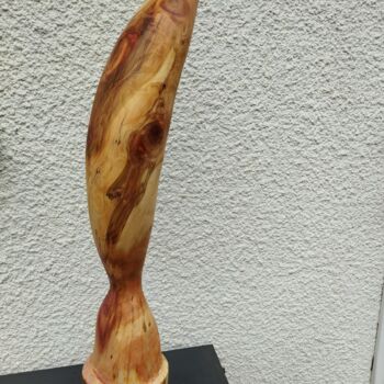 Скульптура под названием "L'oiseau" - Forcadolmu, Подлинное произведение искусства, Дерево
