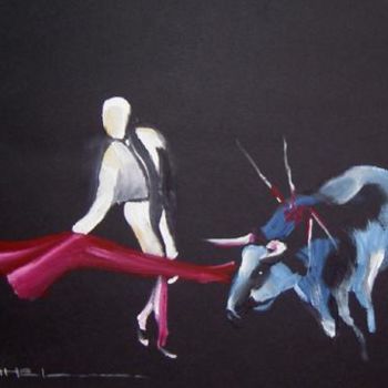 Peinture intitulée "torero1" par Gahel Lozano, Œuvre d'art originale