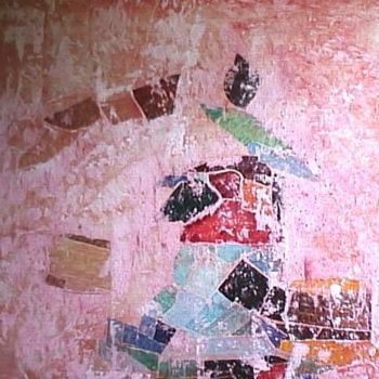 Peinture intitulée "Mur rose" par Michel Maréchal, Œuvre d'art originale