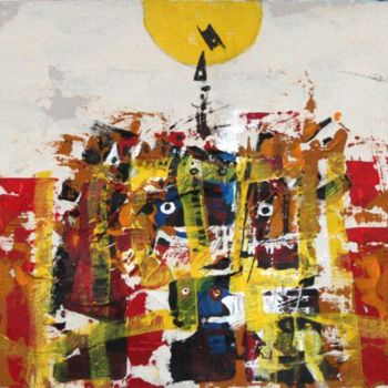 Peinture intitulée "Partir vers le sole…" par Michel Maréchal, Œuvre d'art originale