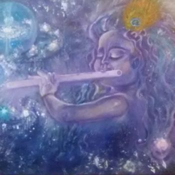Pittura intitolato "Il flauto magico" da Svetlana Nesterova, Opera d'arte originale, Olio