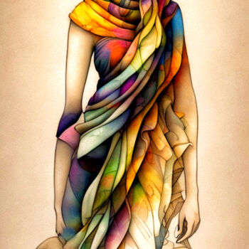 Printmaking titled "WOMAN" by Fortunato Garcia, Original Artwork, Digital Print