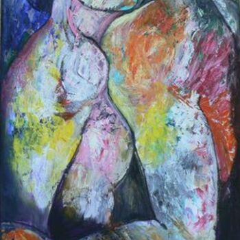 Peinture intitulée "COUPLE N°1" par Vareille Sorbac, Œuvre d'art originale, Huile