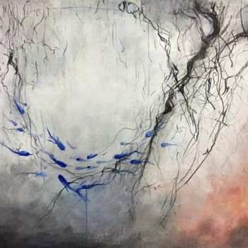 Peinture intitulée "intimately" par Fosca Nigido, Œuvre d'art originale, Acrylique Monté sur Châssis en bois