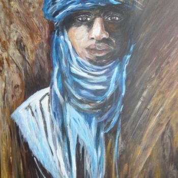 Peinture intitulée "l'homme bleu" par Nicole Fossé, Œuvre d'art originale, Acrylique