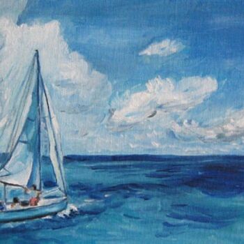 Painting titled "Море / Across the s…" by Svetlana Popova, Original Artwork