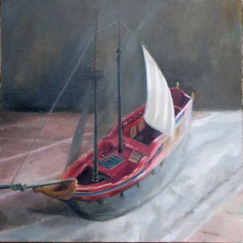 Malerei mit dem Titel "La-barca-di-Simon-P…" von Bernhard Lüttmer, Original-Kunstwerk, Öl