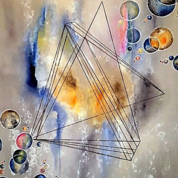 Pintura titulada "geometria-16.jpg" por Mirta Benavente, Obra de arte original, Acrílico