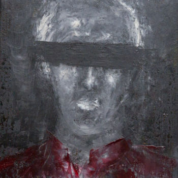 Schilderij getiteld "Blindfold" door Patrice Foussat, Origineel Kunstwerk