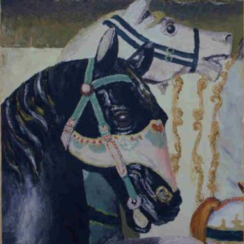 Peinture intitulée "Carrousel de SANARY…" par Frederic Pastor, Œuvre d'art originale, Huile