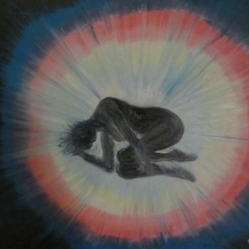 Painting titled "supernova" by Frederic Pastor, Original Artwork, Oil
