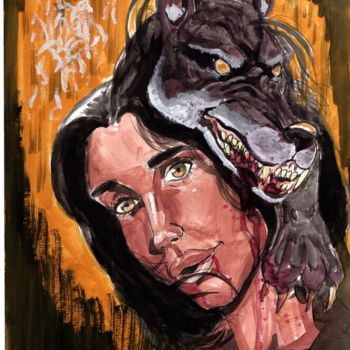 Painting titled "Dangerous" by Francisco Pessoa, Original Artwork, Watercolor