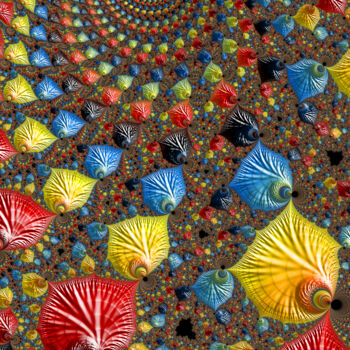 Digitale Kunst mit dem Titel "Beads" von Fractal Art By Nitisara, Original-Kunstwerk, 2D digitale Arbeit