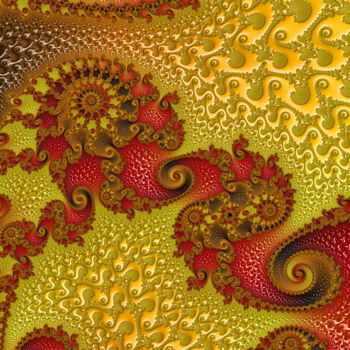 Digitale Kunst getiteld "Salamandra" door Fractal Art By Nitisara, Origineel Kunstwerk, 2D Digital Work