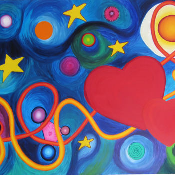 Painting titled "L'amore in Sardegna" by Stefania Zurlo, Original Artwork