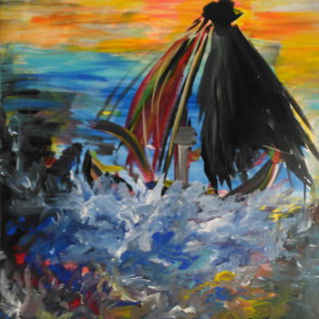 Painting titled "FISHING (FAIXA-PESC…" by Fraguial, Original Artwork, Acrylic