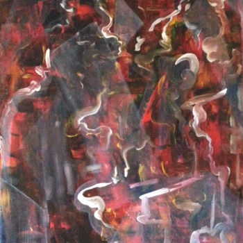 Pintura intitulada "MOON SHADOWS (SOMBR…" por Fraguial, Obras de arte originais, Acrílico