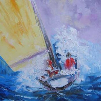 Painting titled "Vent arrière" by Frall, Original Artwork