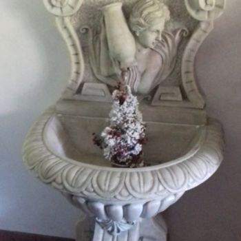 Sculpture titled "fontana in marmo bi…" by Antonio Mauriello, Original Artwork, Stone
