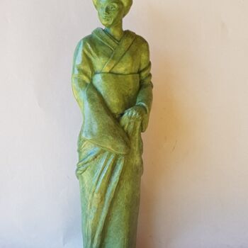 Sculpture intitulée "Geïsha" par France Faure/Wisman, Œuvre d'art originale, Bronze