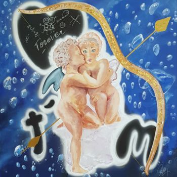 Painting titled "For ever" by France Fiedler, Original Artwork, Acrylic