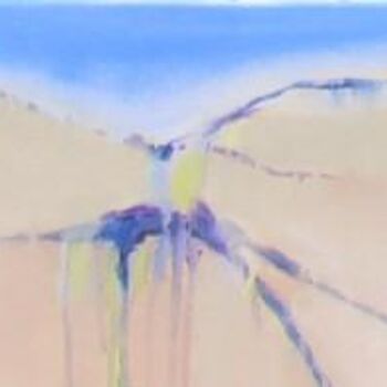 Painting titled "Desert" by France Turbang, Original Artwork, Oil