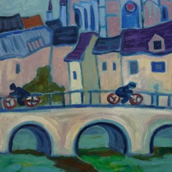 绘画 标题为“Le pont de Moret-su…” 由France Wagner, 原创艺术品, 油