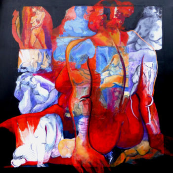 Malerei mit dem Titel "fragmentation-1.jpg" von Francoise Parmentier, Original-Kunstwerk, Acryl