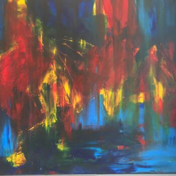 Painting titled "Latin temperament" by Frances Bildner, Original Artwork, Acrylic