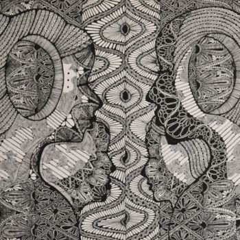 Malerei mit dem Titel "family ties" von Frances Okala, Original-Kunstwerk