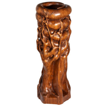 Escultura titulada "Troll king's cup" por Francesc Serra, Obra de arte original, Madera