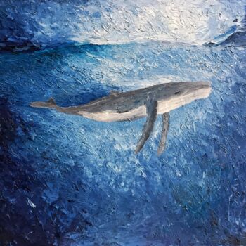 Pintura intitulada "Balena" por Francesca Aimone Mariota, Obras de arte originais, Óleo