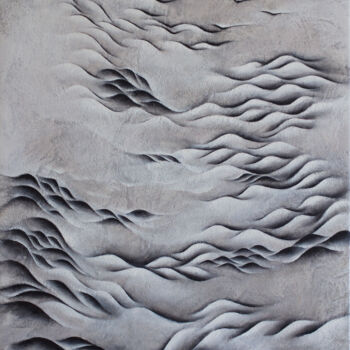 Ζωγραφική με τίτλο "Through the sheets…" από Francesca Borgo, Αυθεντικά έργα τέχνης, Ακρυλικό Τοποθετήθηκε στο Ξύλινο φορείο…