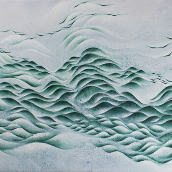 Картина под названием "Lands of forest" - Francesca Borgo, Подлинное произведение искусства, Акрил Установлен на Деревянная…