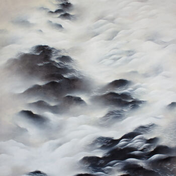 Painting titled "Dreaming water moun…" by Francesca Borgo, Original Artwork, Acrylic
