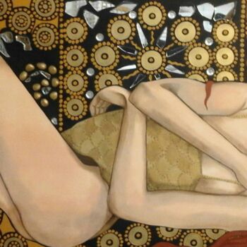 Malerei mit dem Titel "Amigdala' s Odalisc" von Francesca Fachechi (KEKI), Original-Kunstwerk, Acryl