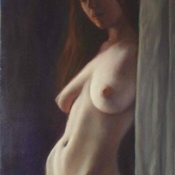 Painting titled "Nude" by Francesco Bortolotti, Original Artwork, Oil