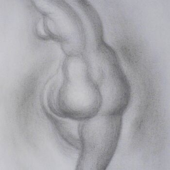Σχέδιο με τίτλο "Nudo femminile da t…" από Francesco Cagnato, Αυθεντικά έργα τέχνης, Μολύβι