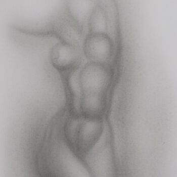Drawing titled "Nudo femminile in e…" by Francesco Cagnato, Original Artwork, Pencil