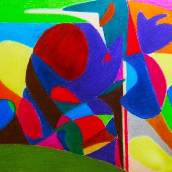 Drawing titled "Astratto 8/2023-Abs…" by Francesco Cagnato, Original Artwork, Pastel