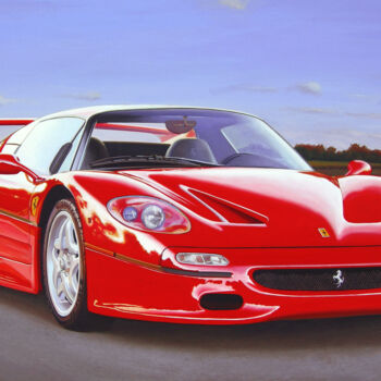 Peinture intitulée "Ferrari - f50 -pres…" par Francesco Capello, Œuvre d'art originale, Huile