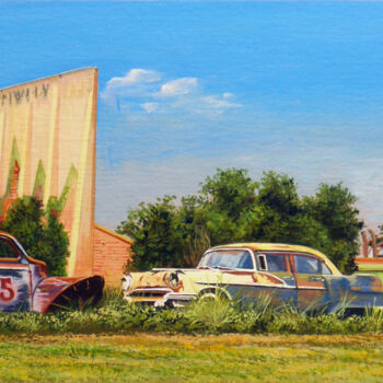 Painting titled "Historic rust" by Francesco Capello, Original Artwork, Oil Mounted on Wood Panel