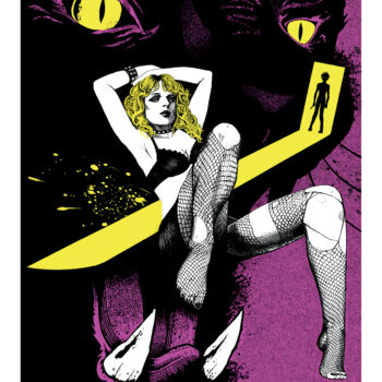 「Sid and Nancy (Sex…」というタイトルの製版 Francesco De La Vega Barcellaによって, オリジナルのアートワーク, スクリーン印刷