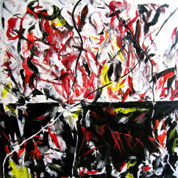 Painting titled "EXIT" by Francesco Dea, Original Artwork, Oil