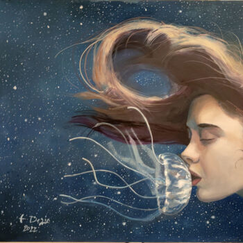 Pintura intitulada "il bacio della medu…" por Francesco Dezio, Obras de arte originais, Óleo